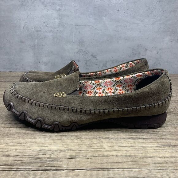 Skechers Bikers Pedestrian~Green~Suede Memory Foam~Slip-On Shoes~48930~Size 9.5M - Picture 1 of 9